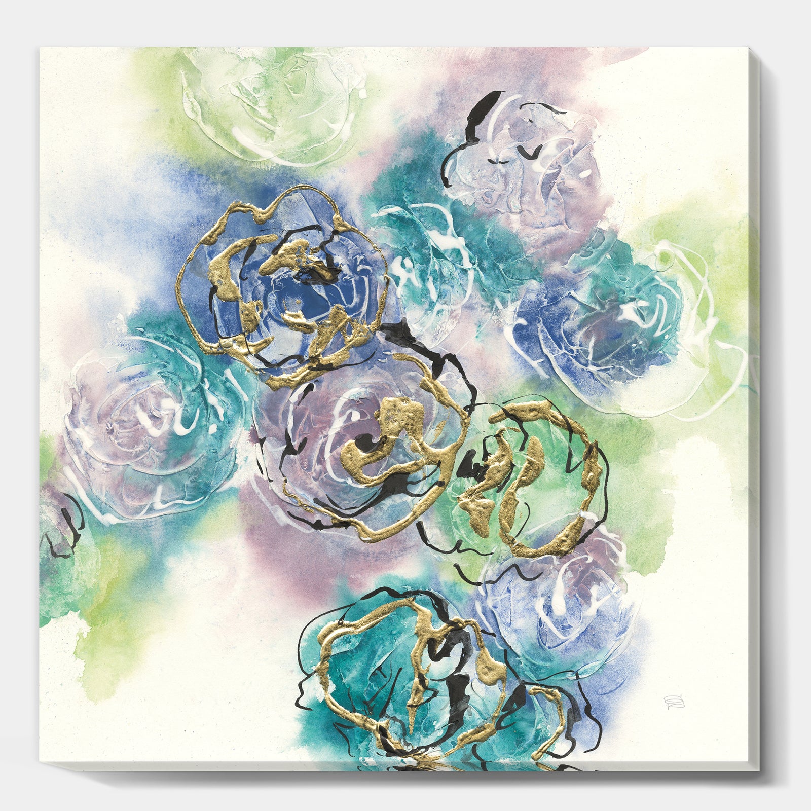 Pastel Foral Composition I - Cabin & Lodge Gallery-wrapped Canvas