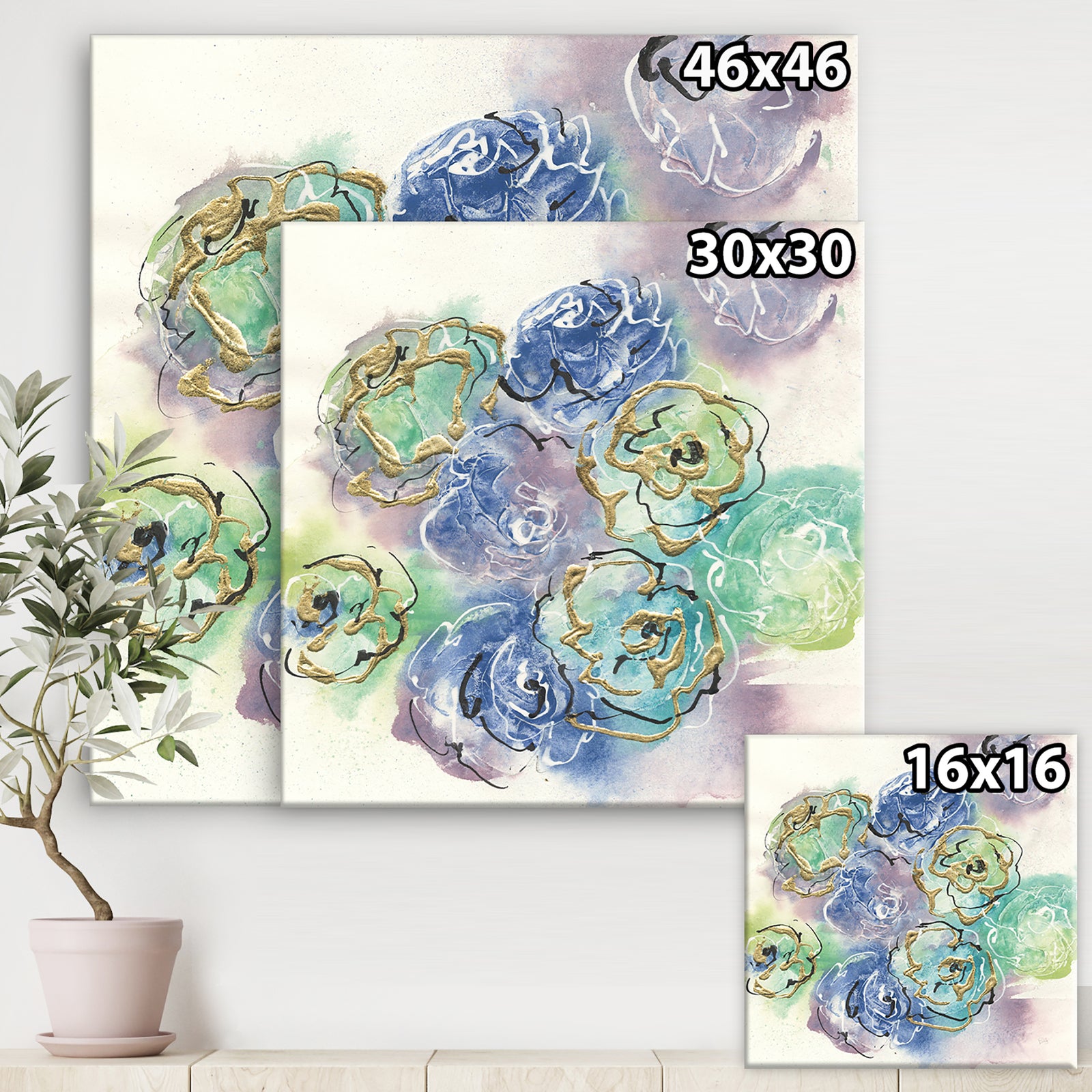 Pastel Foral Composition II - Cabin & Lodge Canvas Artwork