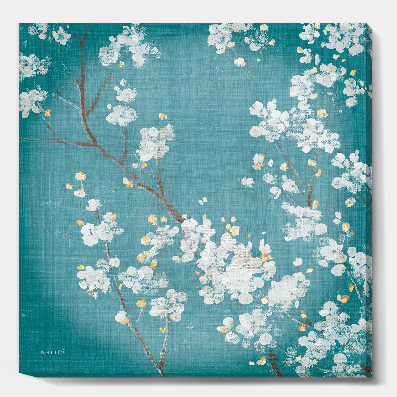 Blue Cherry Blossoms I - Cabin & Lodge Canvas Art