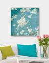 Blue Cherry Blossoms II - Cabin & Lodge Premium Canvas Wall Art