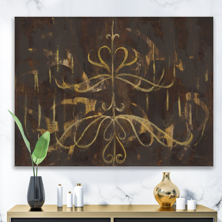 Glam Gold Chandelier - Modern Glam Canvas Art