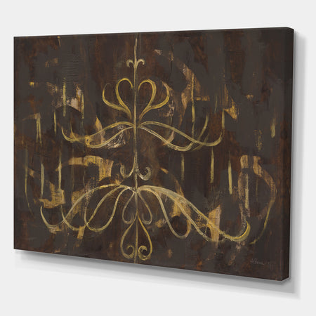 Glam Gold Chandelier - Modern Glam Canvas Art