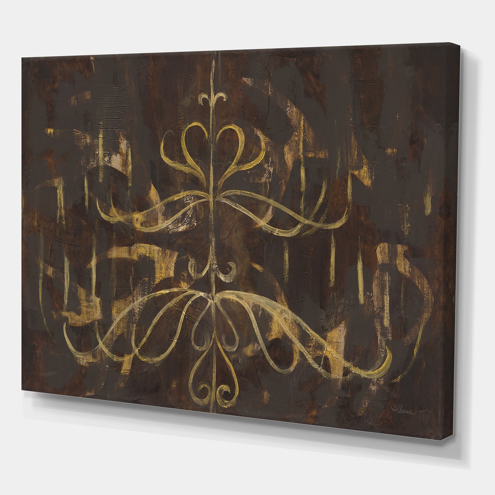 Glam Gold Chandelier - Modern Glam Canvas Art