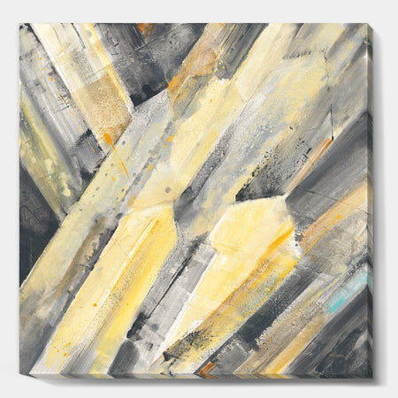 Geometric Beige Glacier - Modern Farmhouse Gallery-wrapped Canvas