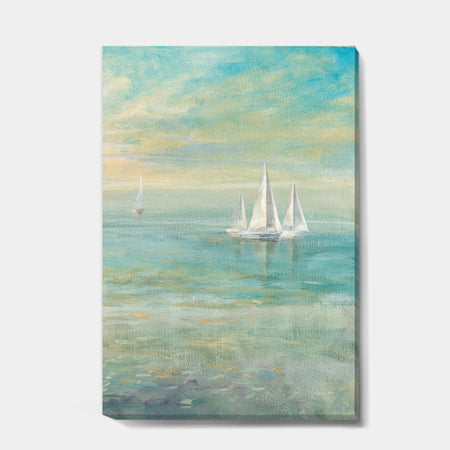 Sunrise Boat II - Nautical & Coastal Canvas Art