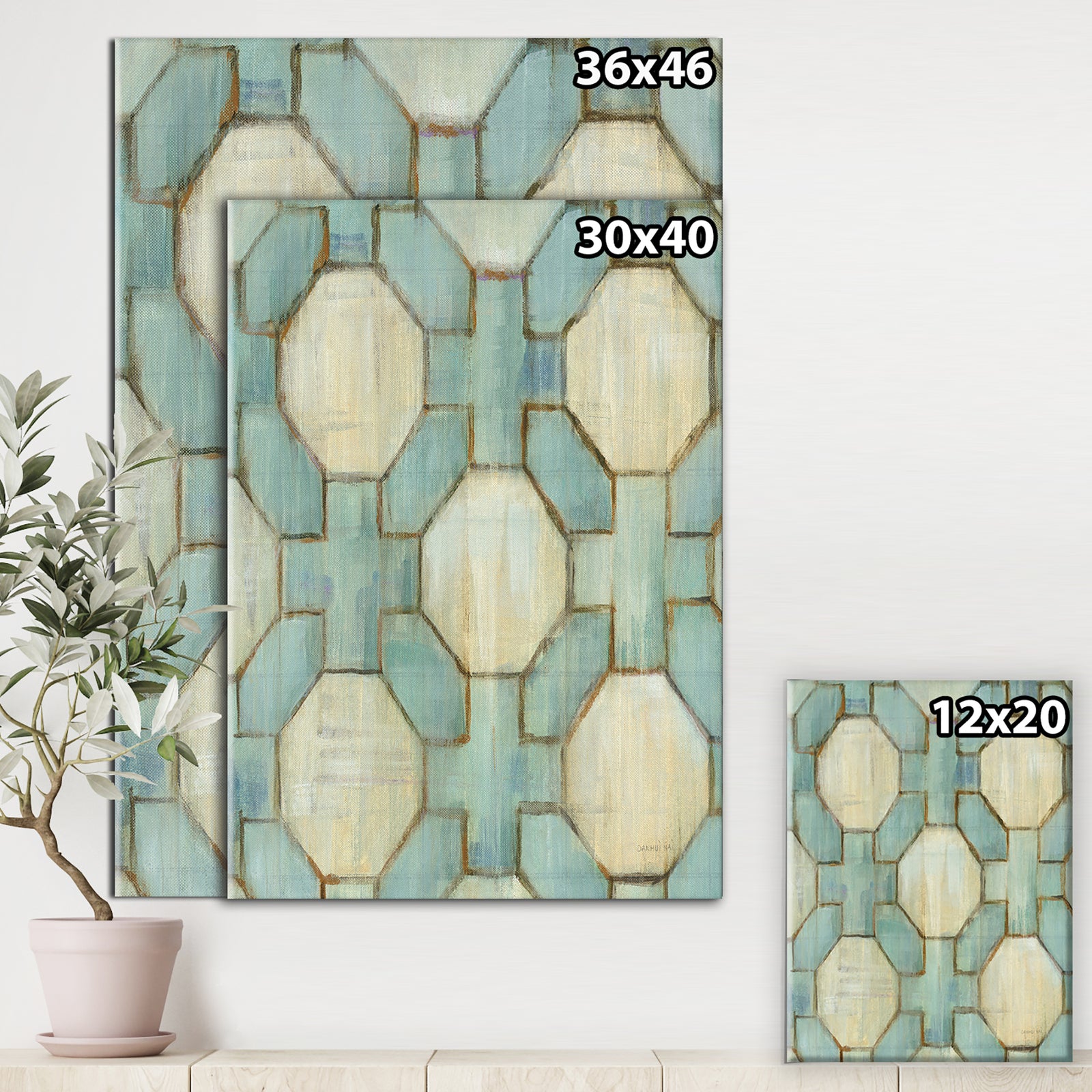 Geometric Title Element - Modern & Contemporary Canvas Artwork