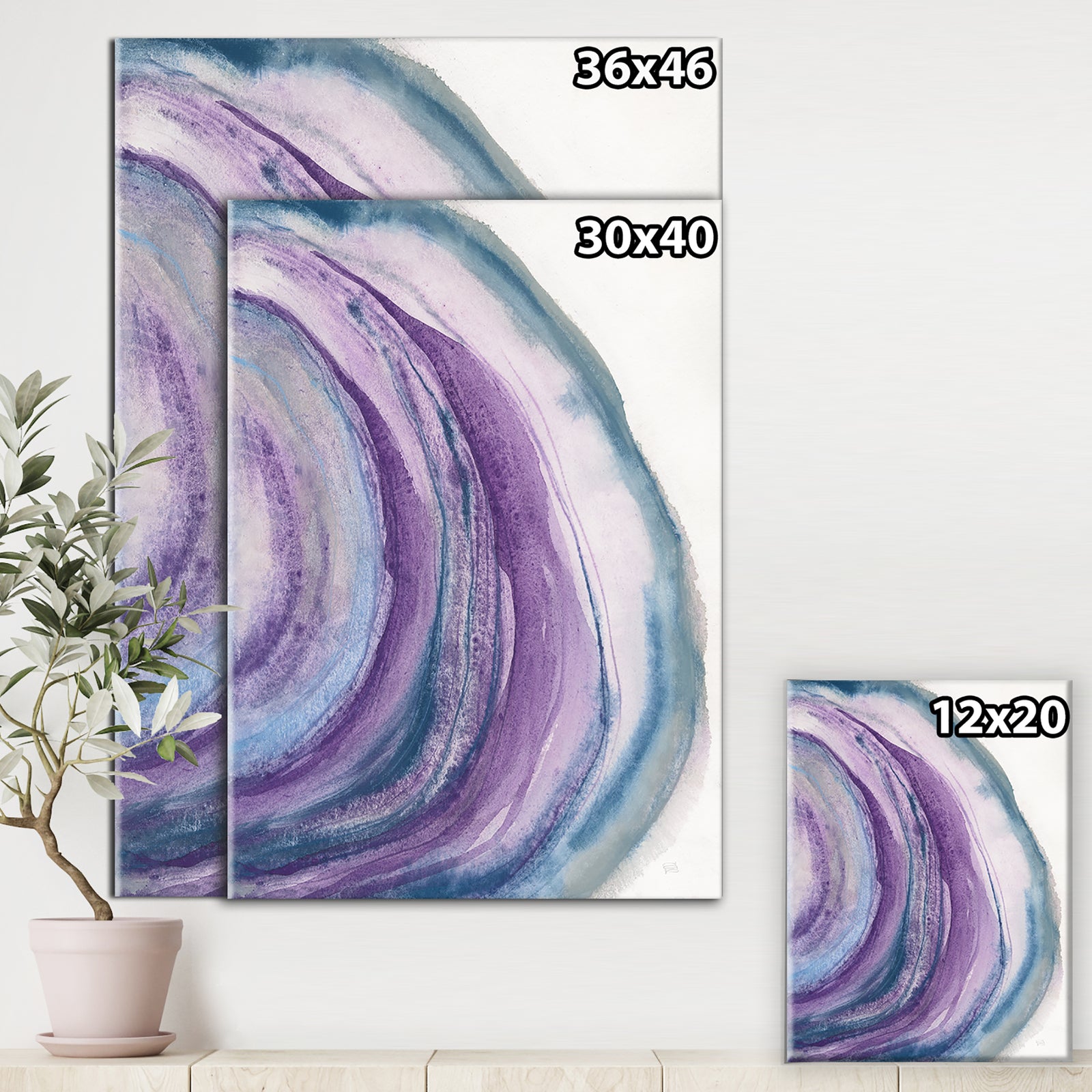 Watercolor Geode I - Farmhouse Canvas Art