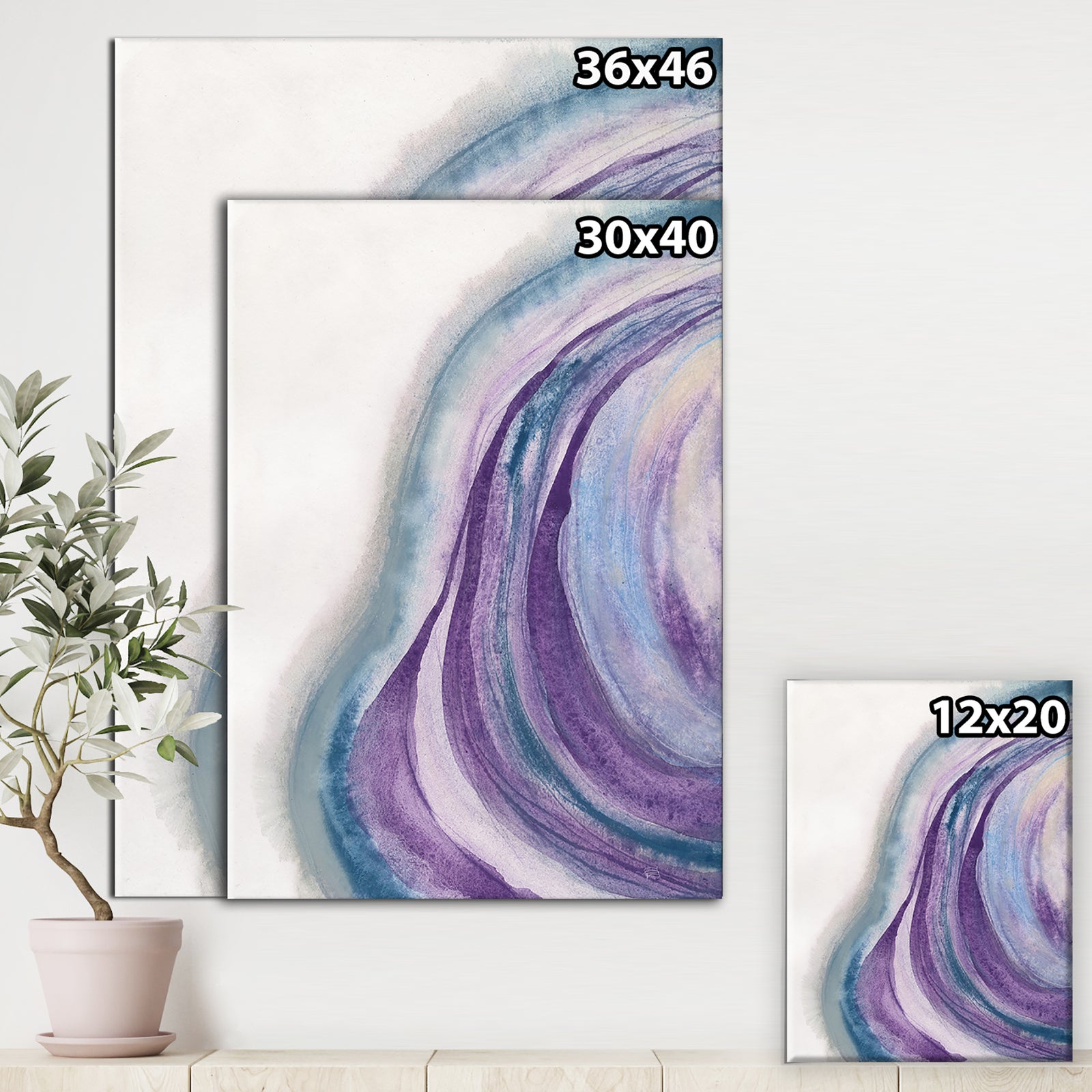 Watercolor Geode II - Modern & Contemporary Premium Canvas Wall Art