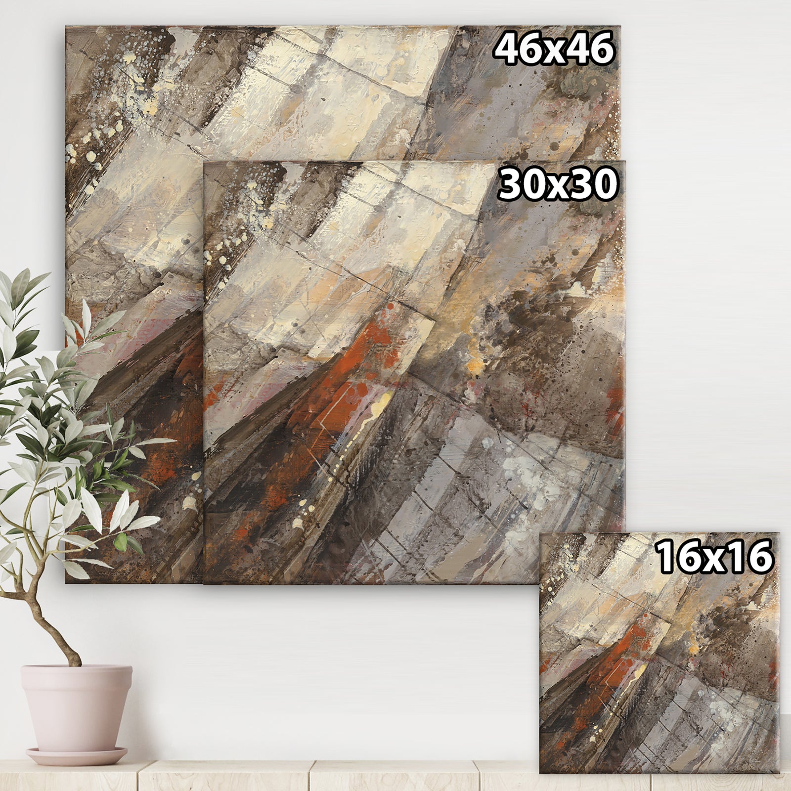 Fire and Ice Minerals III - Farmhouse Canvas Art
