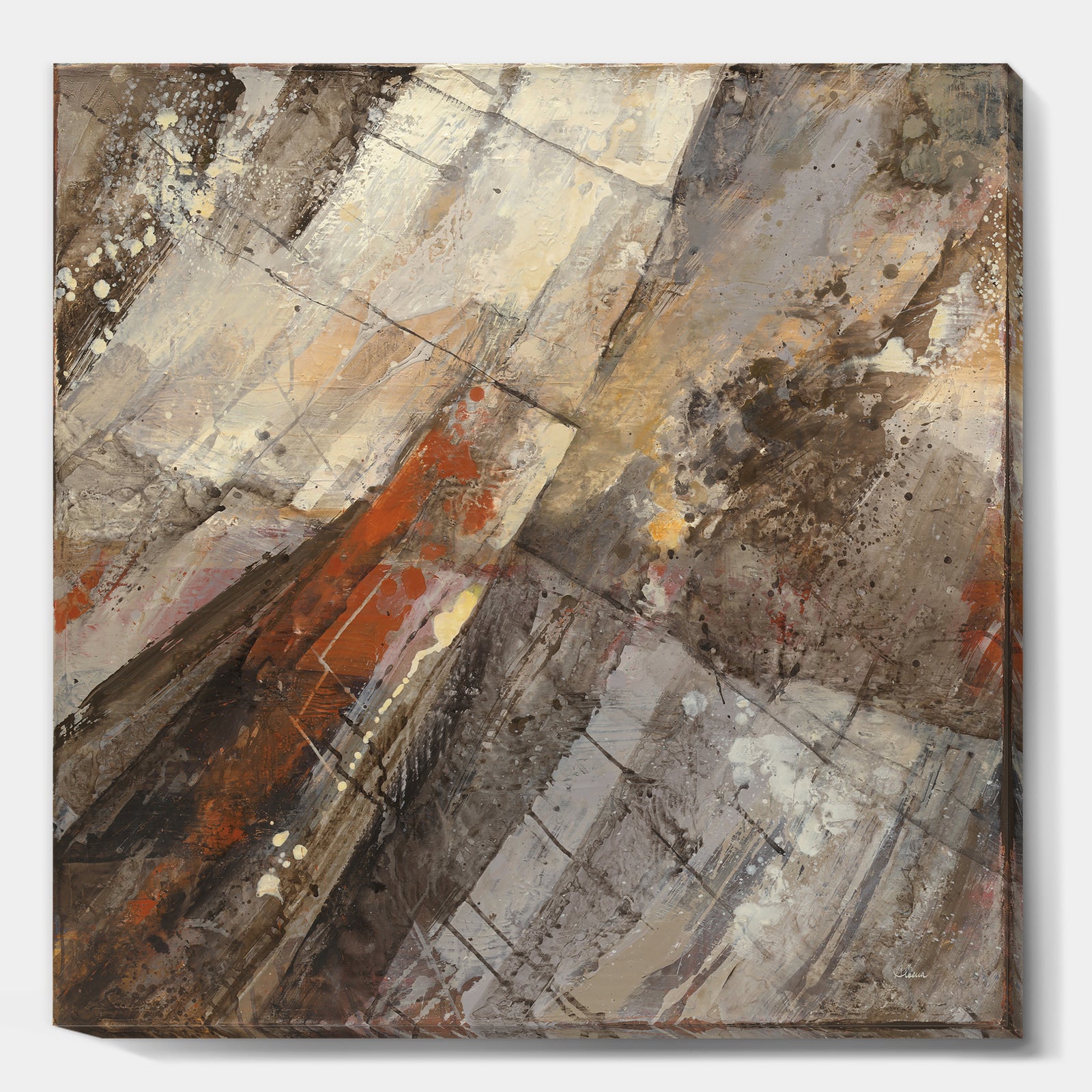 Fire and Ice Minerals III - Farmhouse Canvas Art