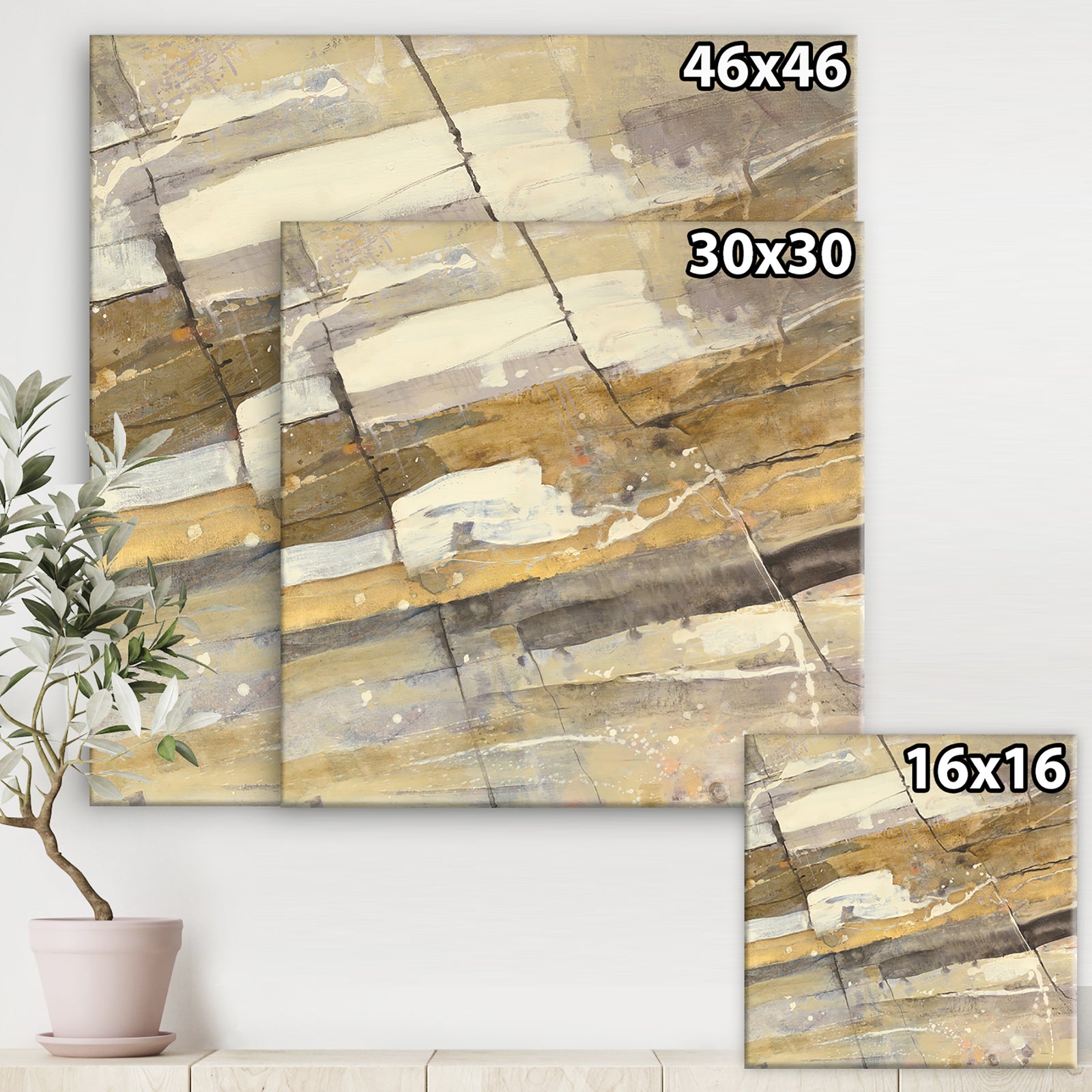 Fire and Ice Minerals V - Modern & Contemporary Gallery-wrapped Canvas