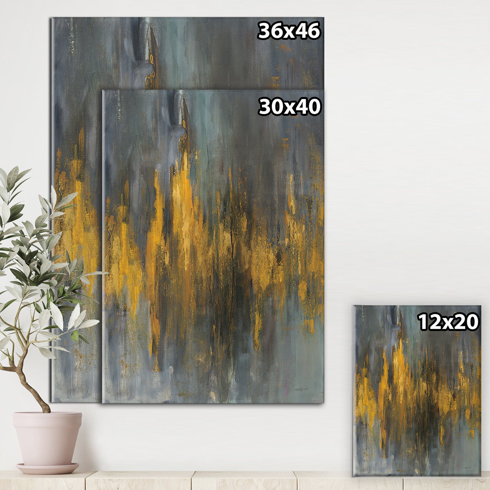 Black and Gold Glam Abstract - Modern & Contemporary Canvas Artwork