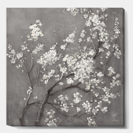 White Cherry Blossoms I - Traditional Gallery-wrapped Canvas