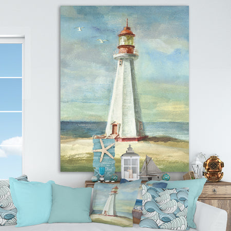 Nautical Lighthouse III - Nautical & Beach Canvas Art