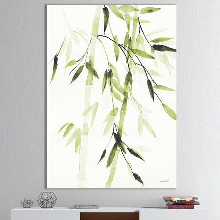 Simplist Bamboo Leaves II - Lake House Canvas Artwork