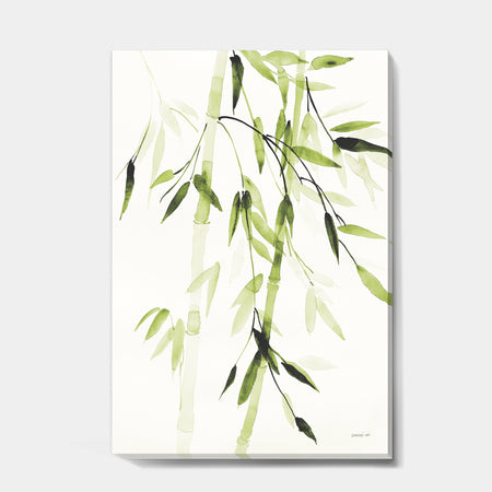 Simplist Bamboo Leaves II - Lake House Canvas Artwork
