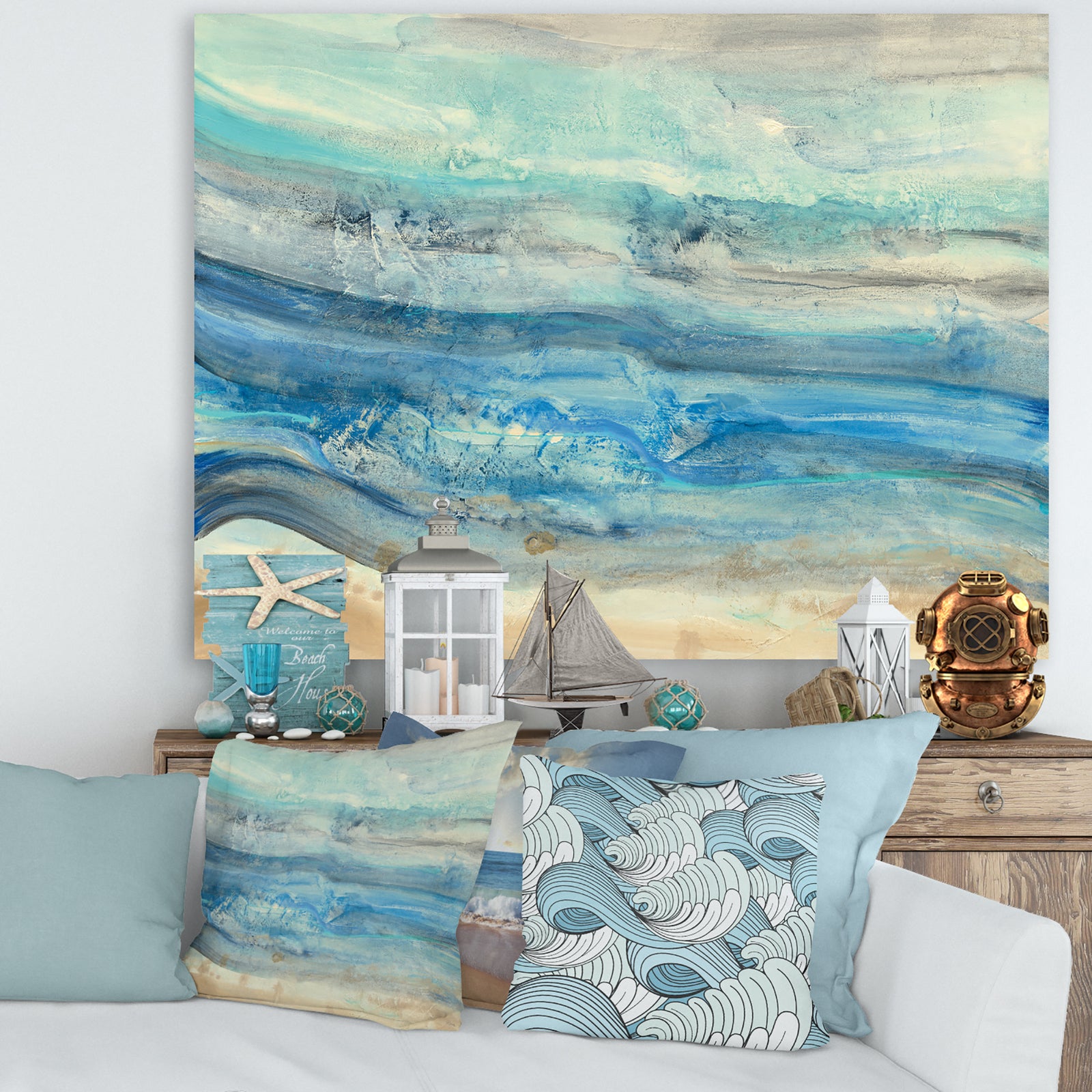 Ocean Mineral Waves - Canvas Art