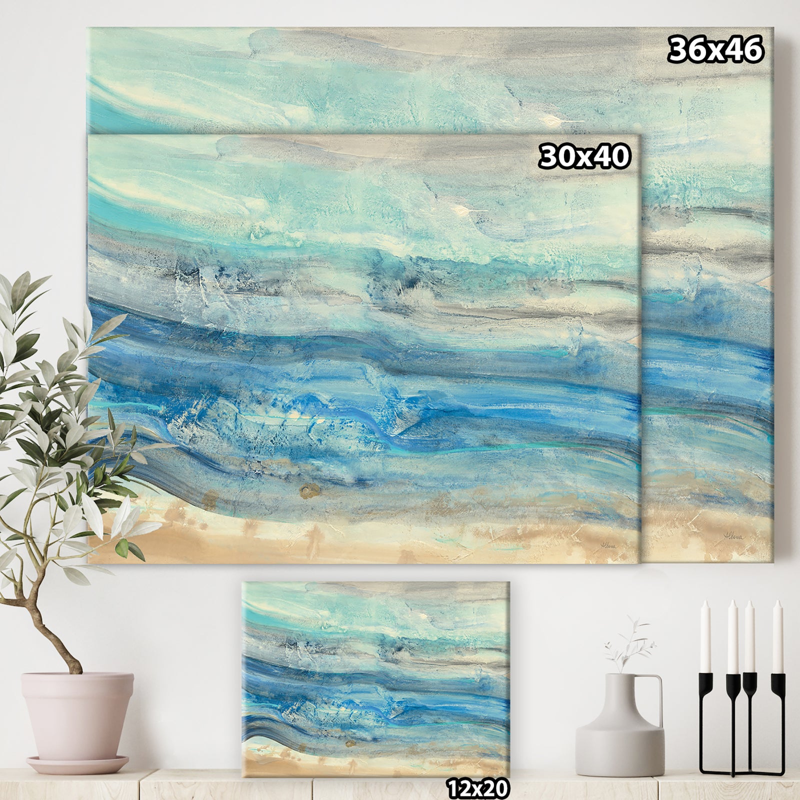 Ocean Mineral Waves - Canvas Art