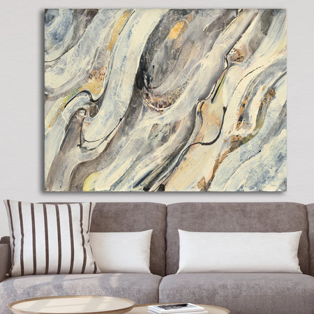 Glam Golden Falls - Modern & Contemporary Premium Canvas Wall Art