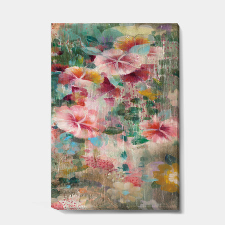Flower Shower III - Cabin & Lodge Gallery-wrapped Canvas