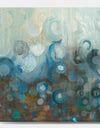 Blue and Bronze Dots on Glass I - Modern & Contemporary Canvas Artwork