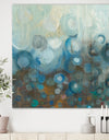 Blue and Bronze Dots on Glass I - Modern & Contemporary Canvas Artwork