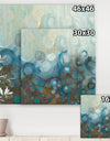 Blue and Bronze Dots on Glass I - Modern & Contemporary Canvas Artwork