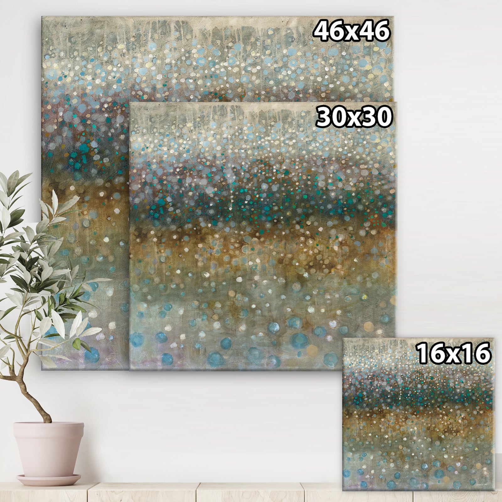 Brown Rain - Cabin & Lodge Premium Canvas Wall Art