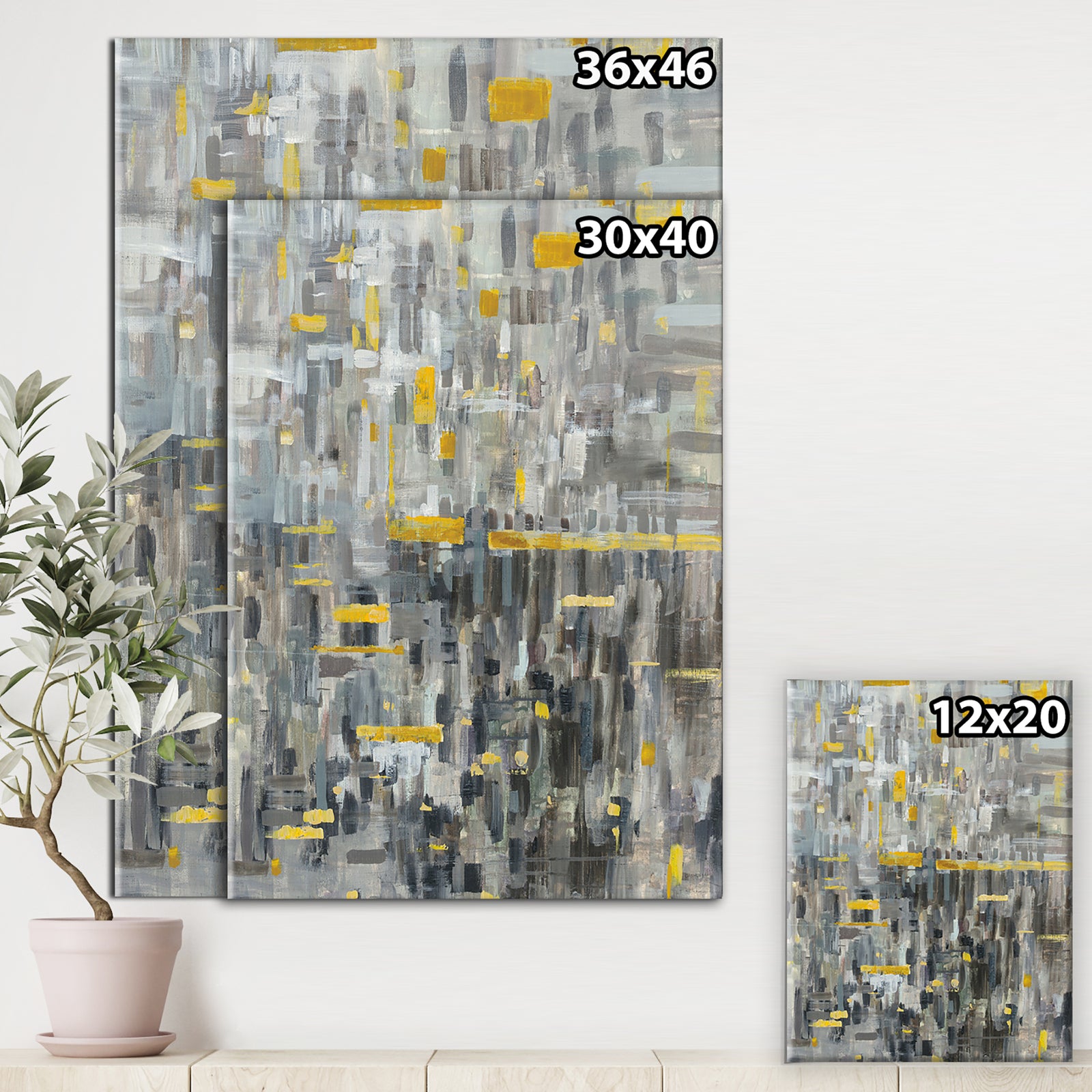 Glam Gold Reflection - Modern & Transitional Canvas Art