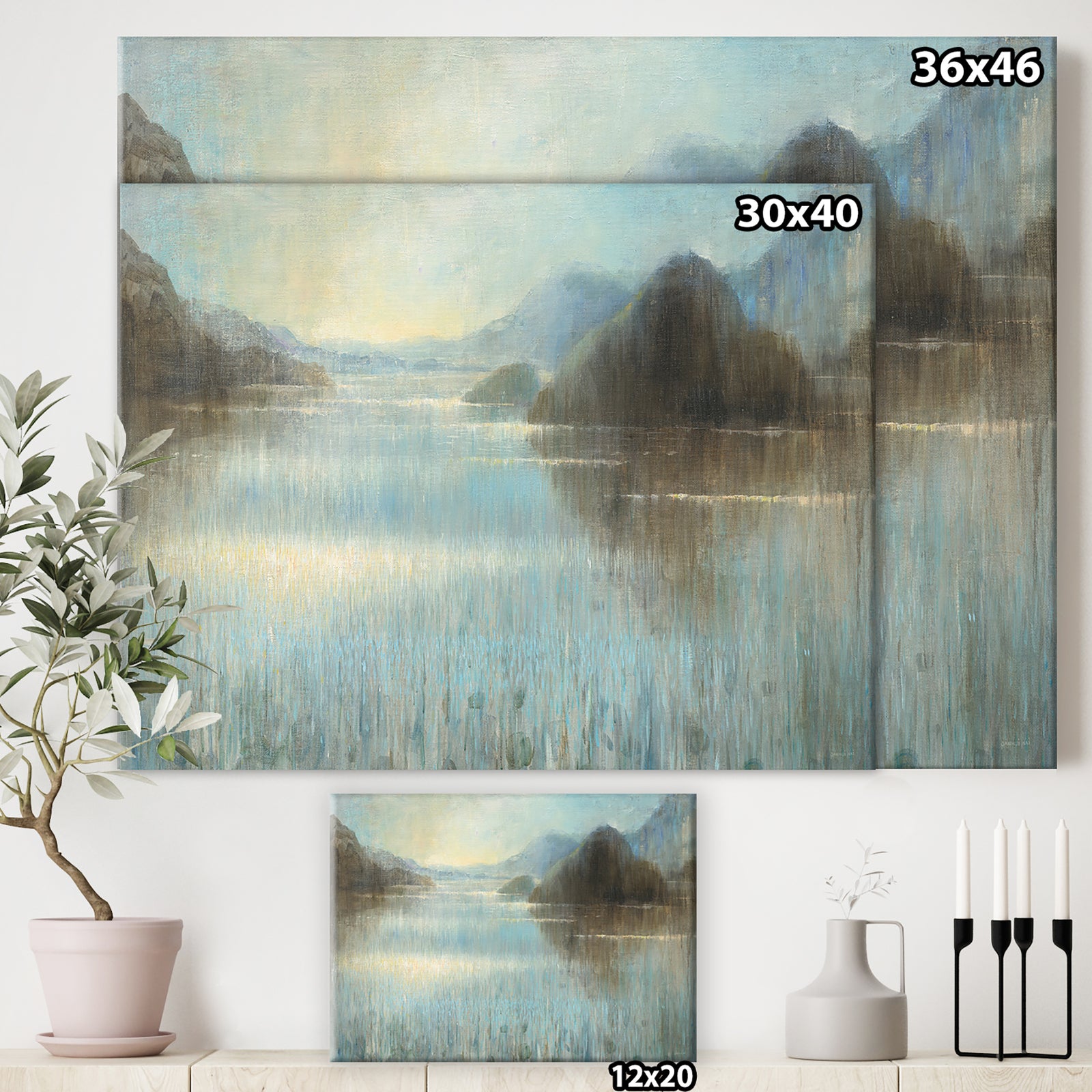 Vue from Lase House - Lake House Premium Canvas Wall Art