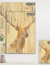 Golden Deer I - Modern Farmhouse Gallery-wrapped Canvas