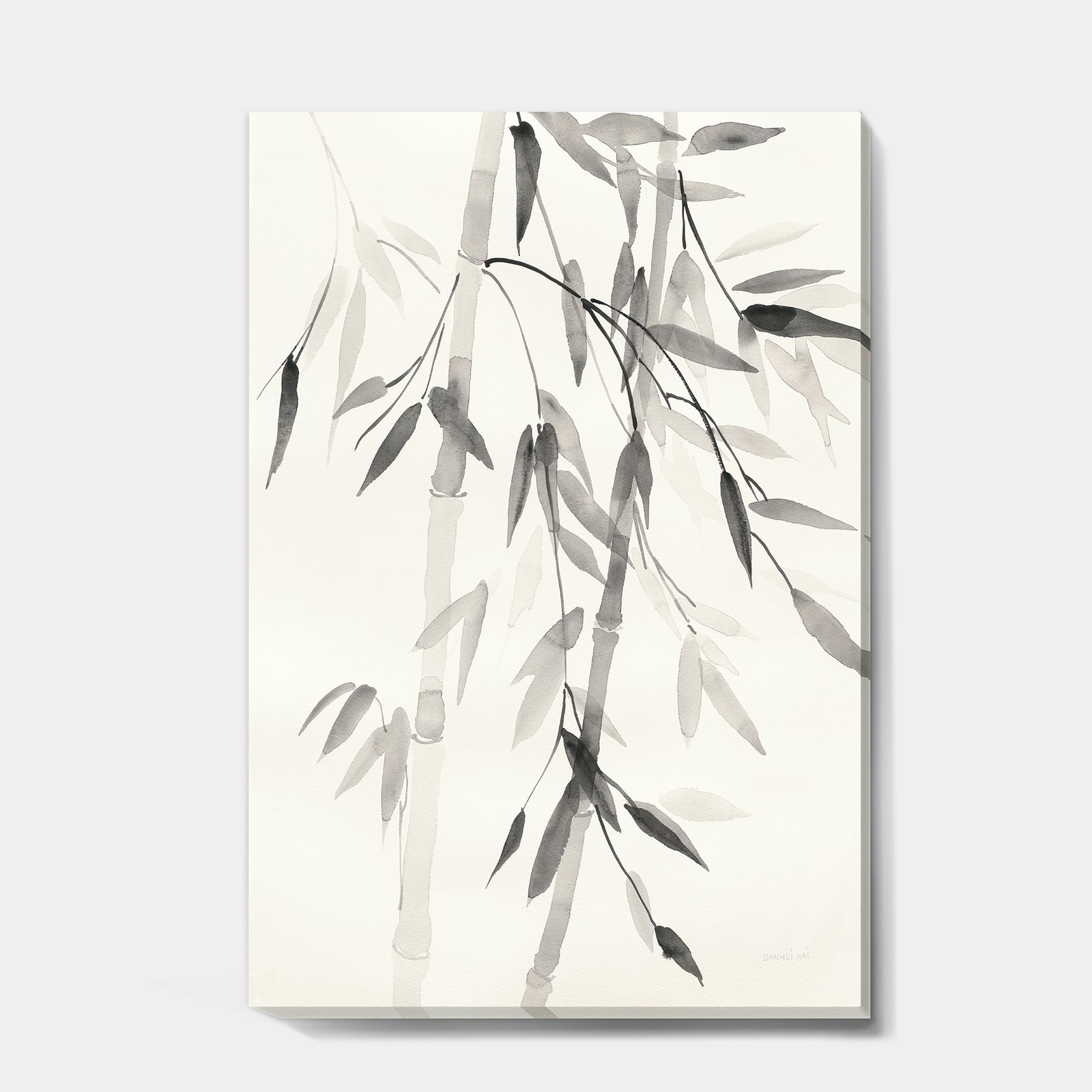 Simplist Bamboo Leaves V - Cabin & Lodge Gallery-wrapped Canvas