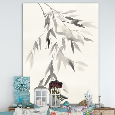 Simplist Bamboo Leaves IV - Cabin & Lodge Canvas Artwork