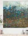 Blue and Bronze Dots - Modern & Contemporary Canvas Art