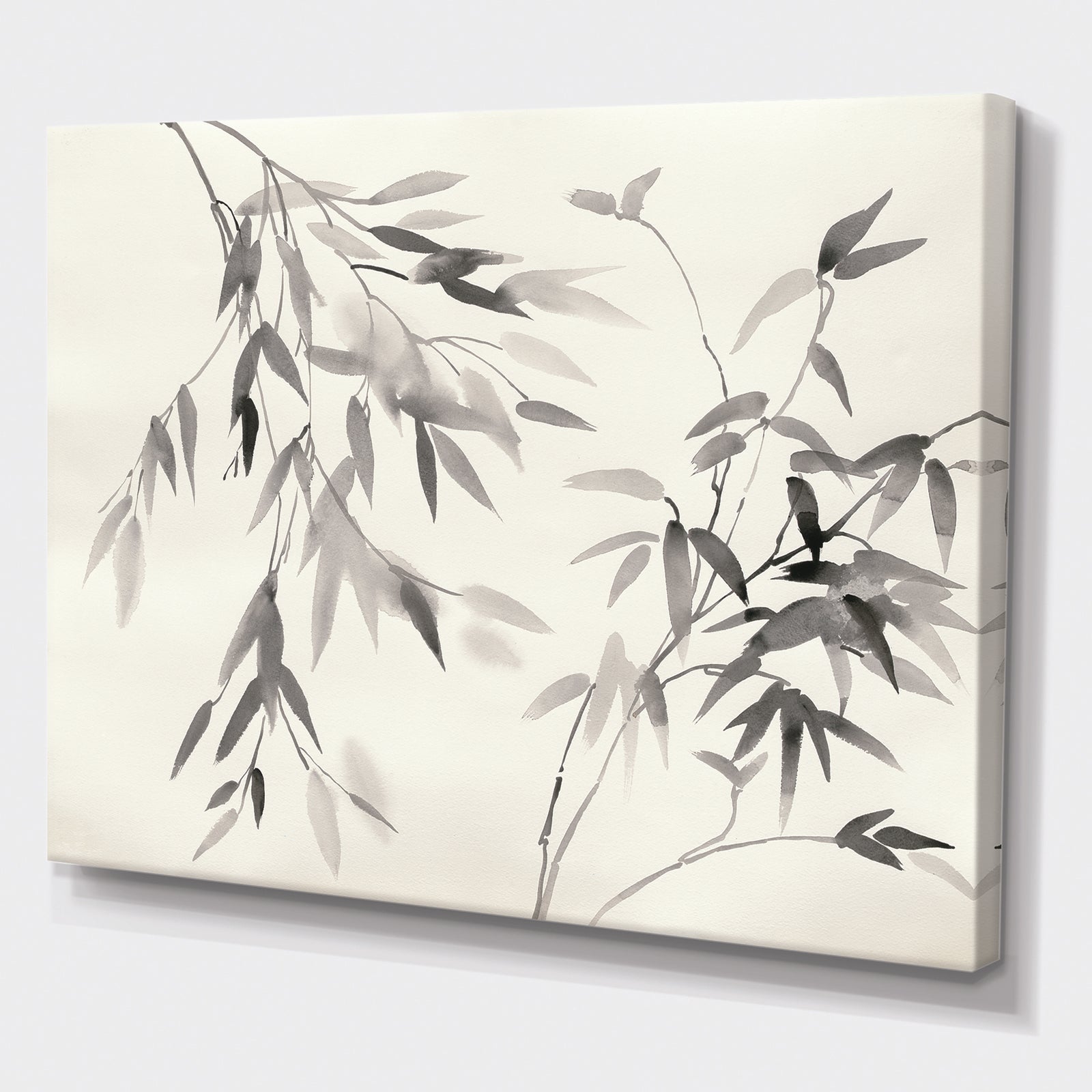 Bamboo Leaves II - Farmhouse Premium Canvas Wall Art