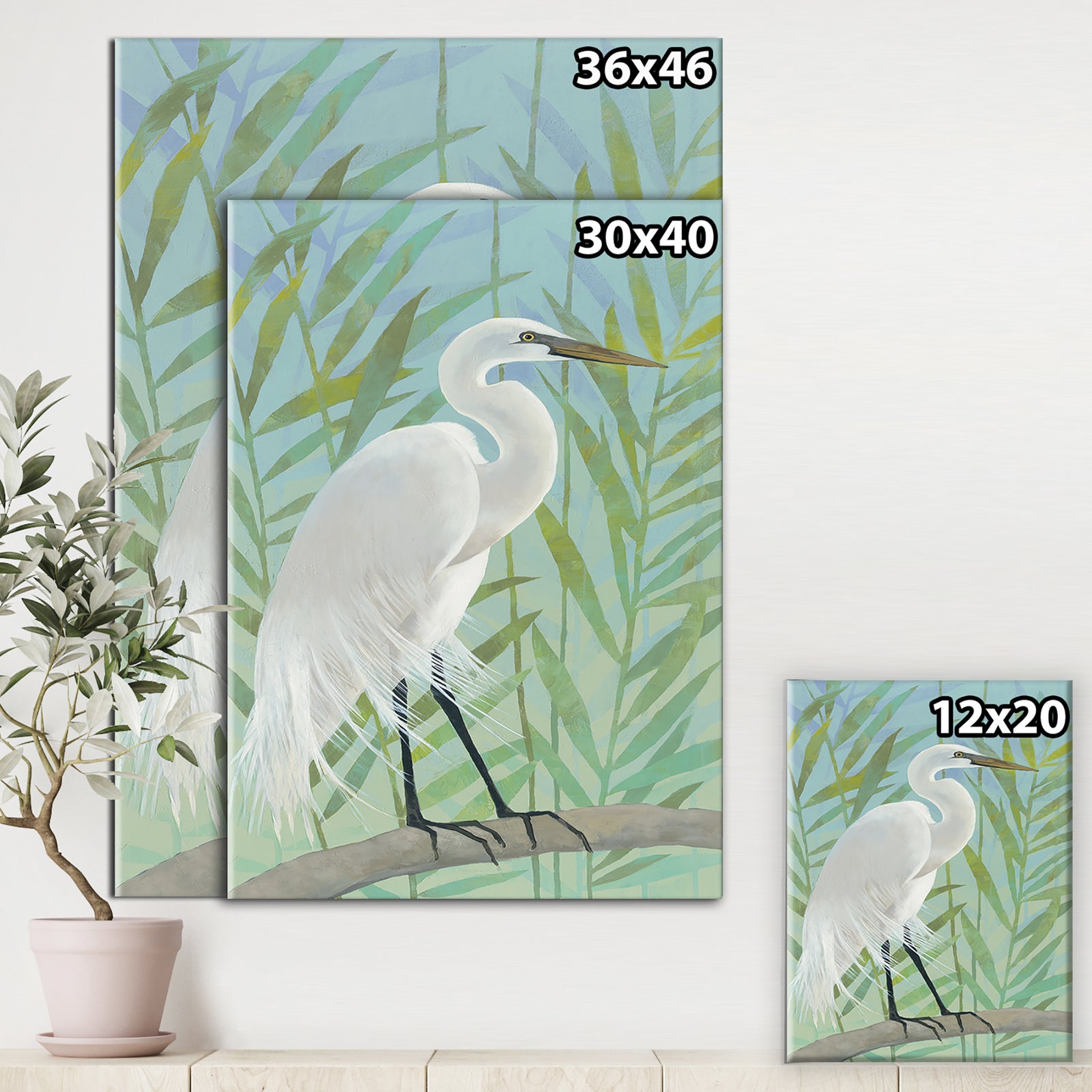 Heron by the Shore I - Modern Farmhouse Gallery-wrapped Canvas