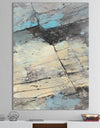 Rock Teal Panel II - Modern & Contemporary Gallery-wrapped Canvas