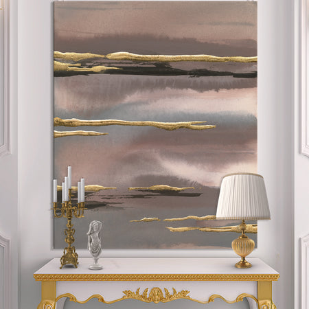 Glamorous Morning Fog I - Modern Glam Canvas Art
