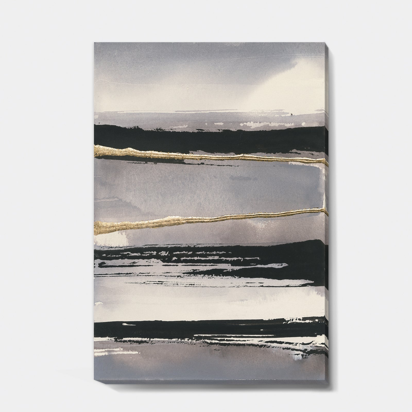 Glamorous Morning Fog III - Modern Glam Gallery-wrapped Canvas