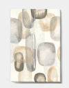 Neutral Oval Grey Stones I - Modern Glam Gallery-wrapped Canvas