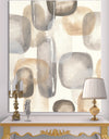 Neutral Oval Grey Stones I - Modern Glam Gallery-wrapped Canvas