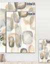 Neutral Oval Grey Stones I - Modern Glam Gallery-wrapped Canvas