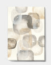 Neutral Oval Grey Stones II - Modern Glam Canvas Artwork