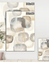 Neutral Oval Grey Stones II - Modern Glam Canvas Artwork