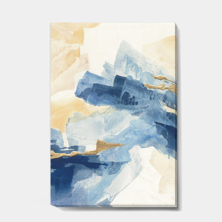Metallic Gold Indigo II - Modern Glam Premium Canvas Wall Art