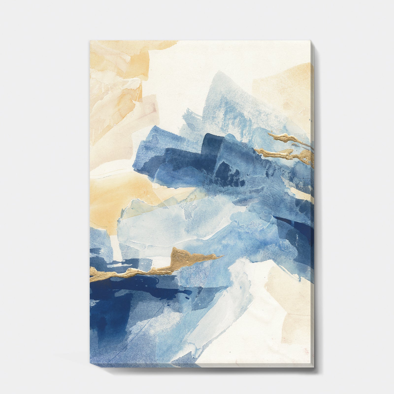 Metallic Gold Indigo II - Modern Glam Premium Canvas Wall Art