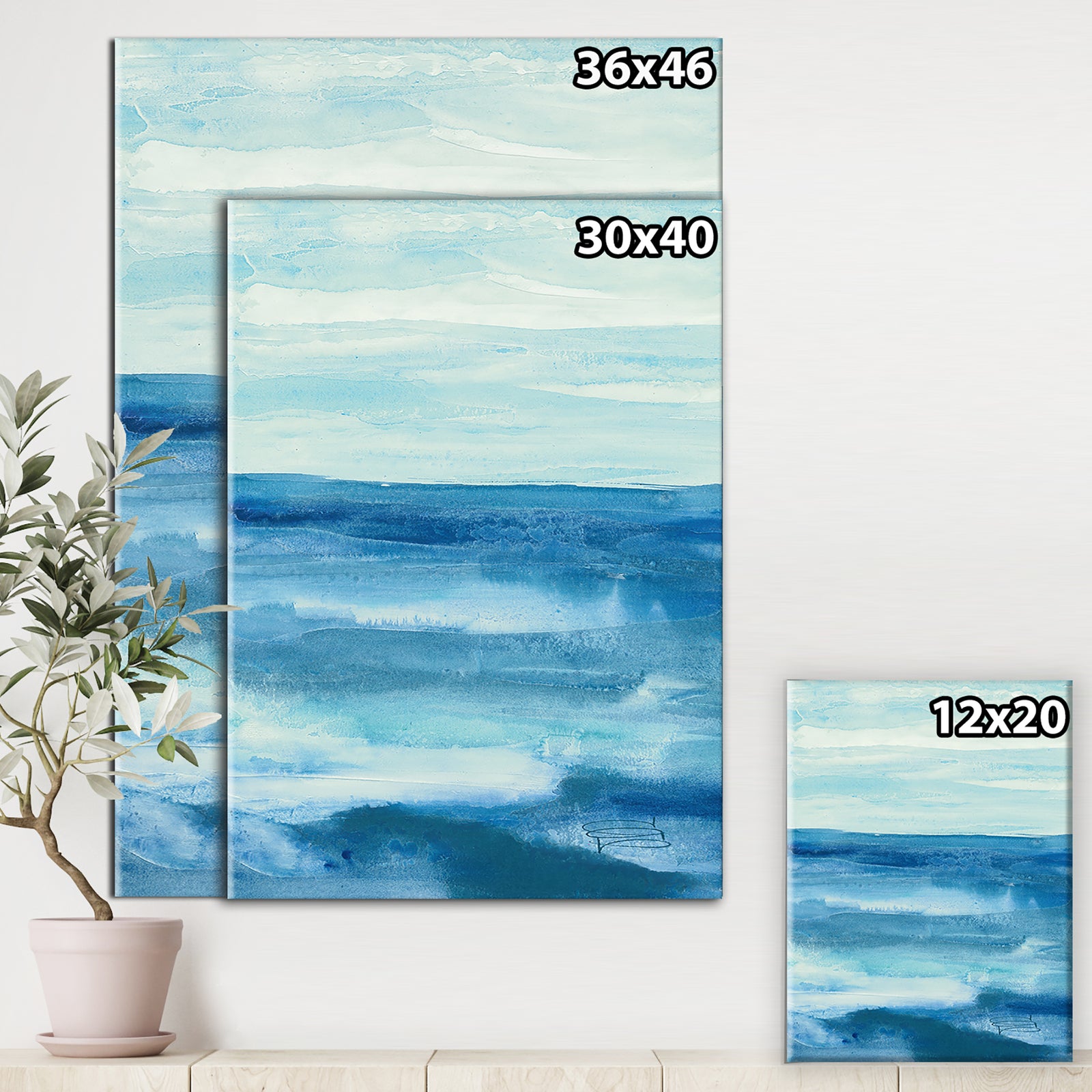 Lost in Blue Panel - Nautical & Coastal Gallery-wrapped Canvas