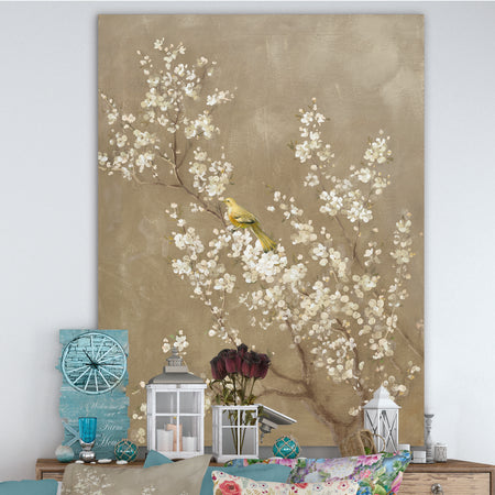 White Cherry Blossom III - Farmhouse Premium Canvas Wall Art