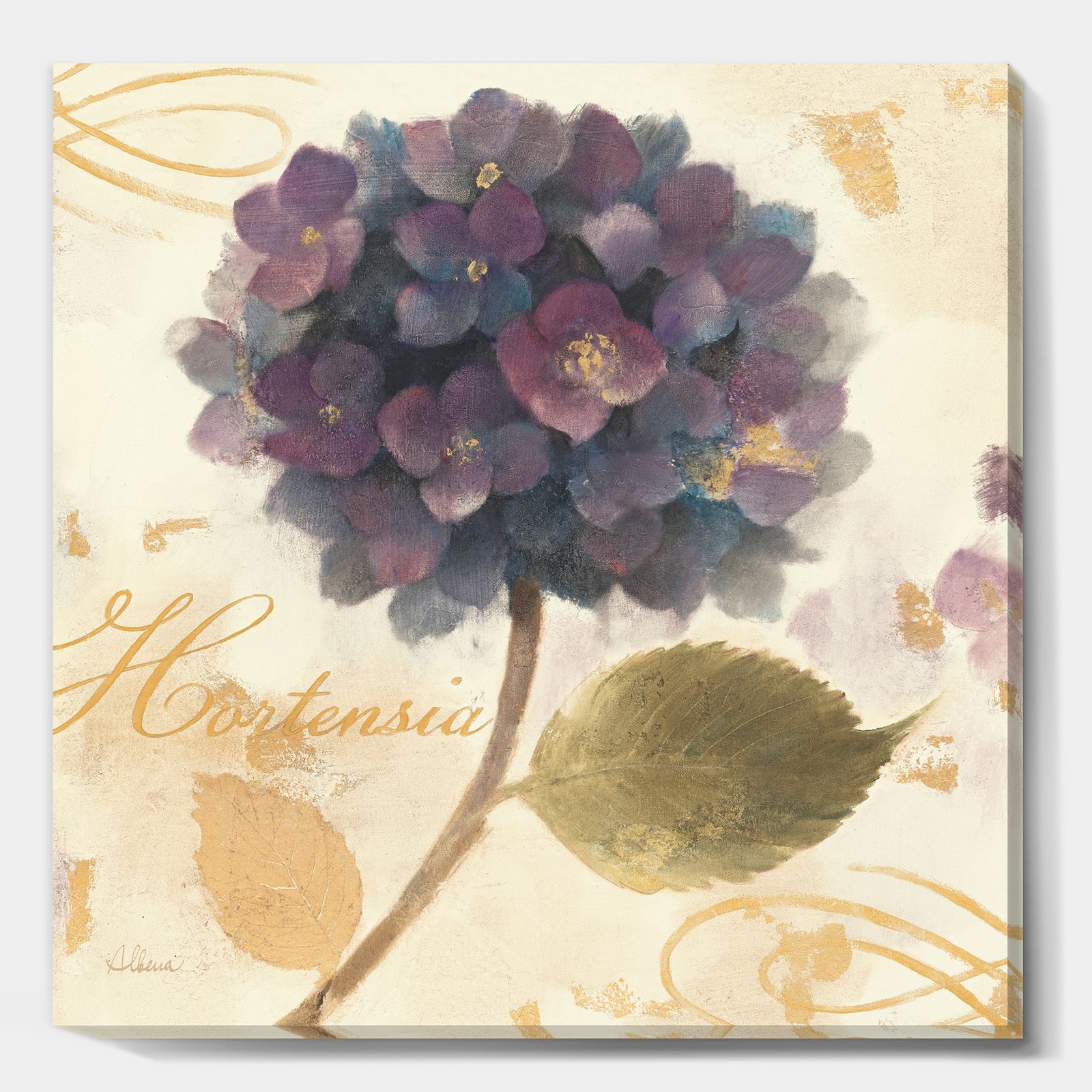 Abundant Hydrangea Flower I - Floral Cottage Gallery-wrapped Canvas