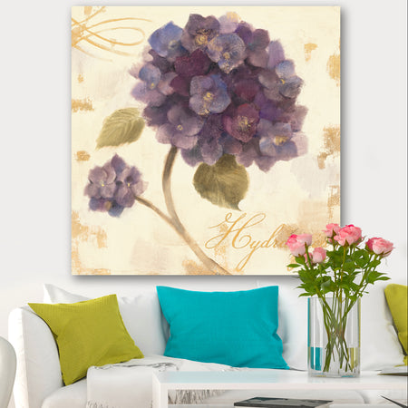 Abundant Hydrangea Flower II - Floral Cottage Canvas Artwork